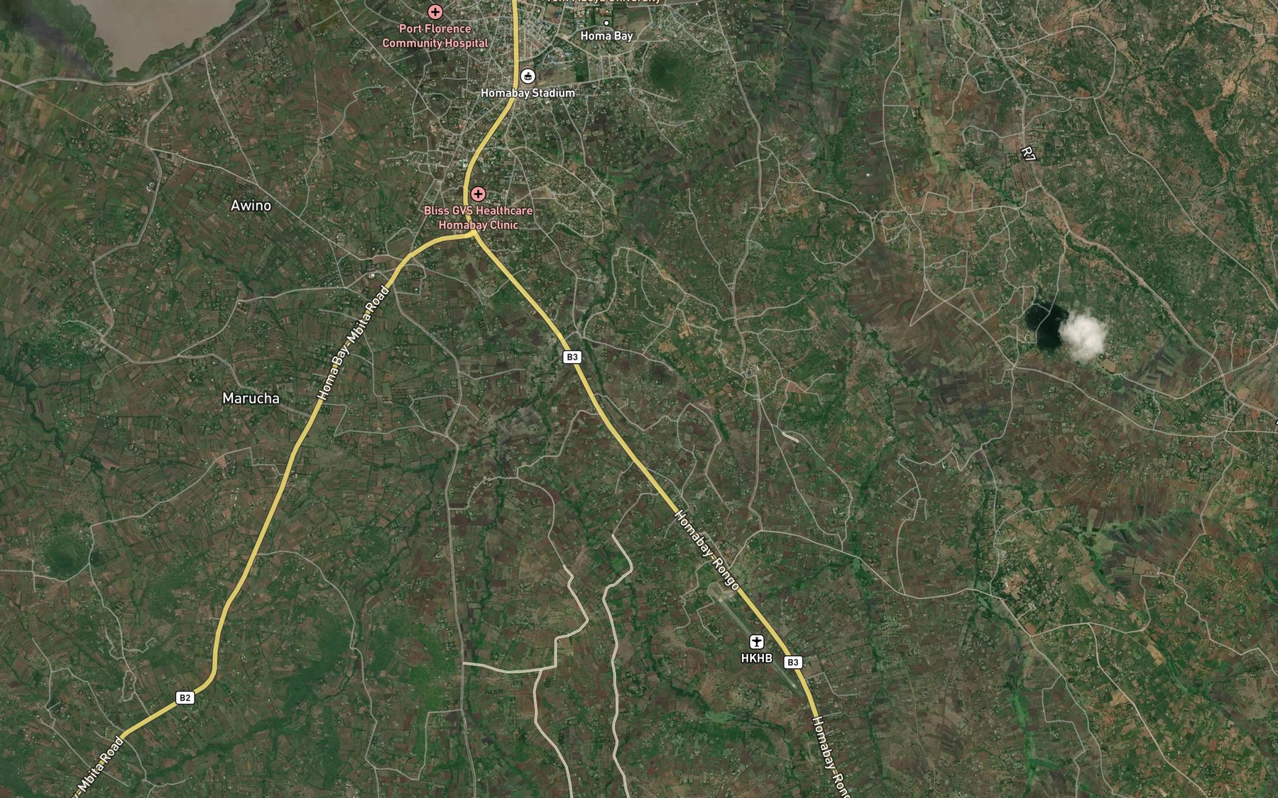 Satellite map of the Katumo