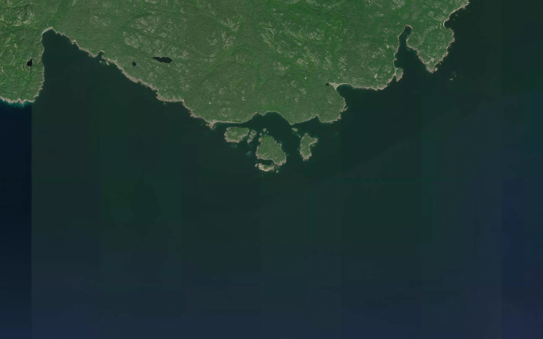 Satellite map of the Les Petits Ecrits Channel