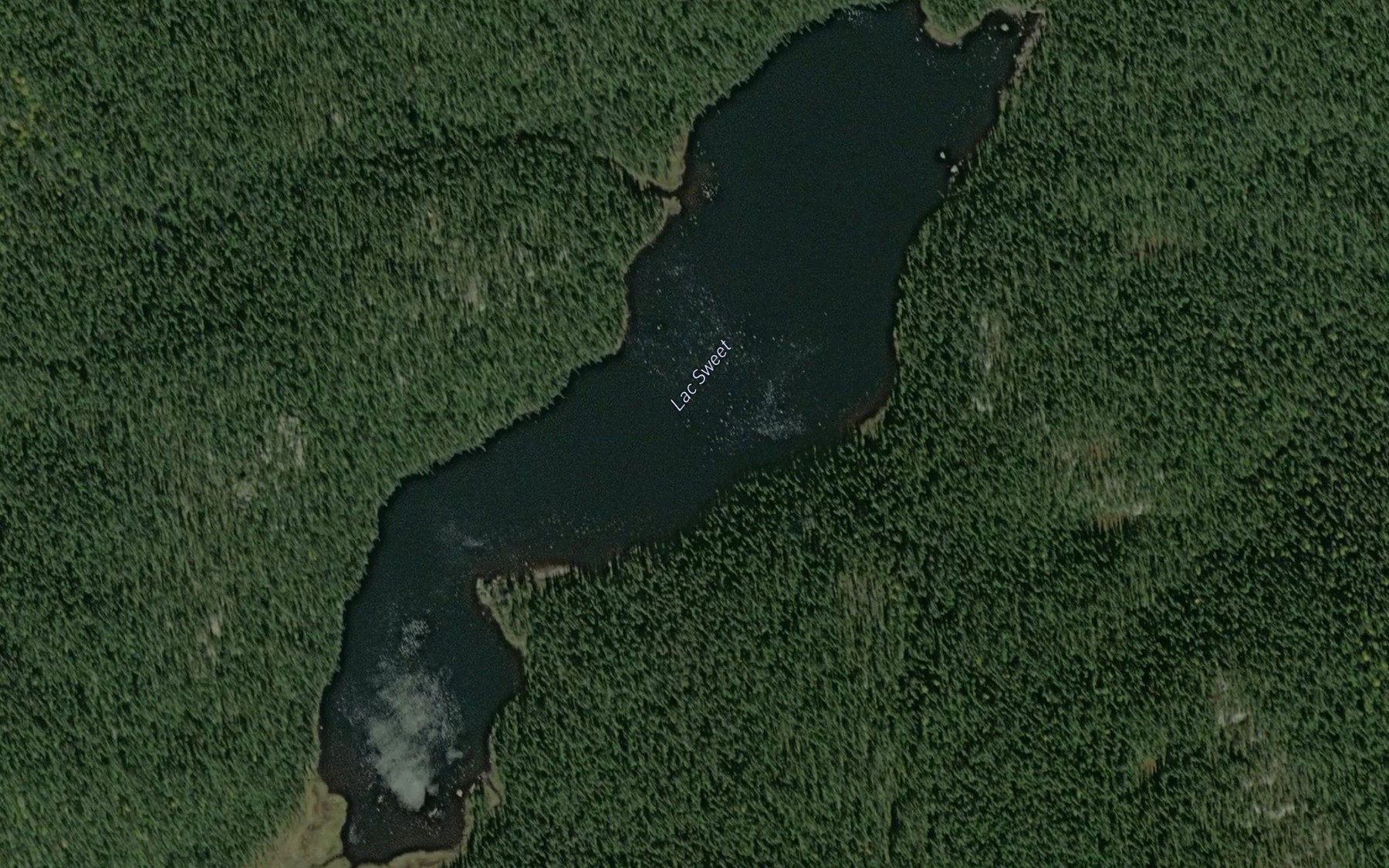 Satellite map of the Lac Sweet