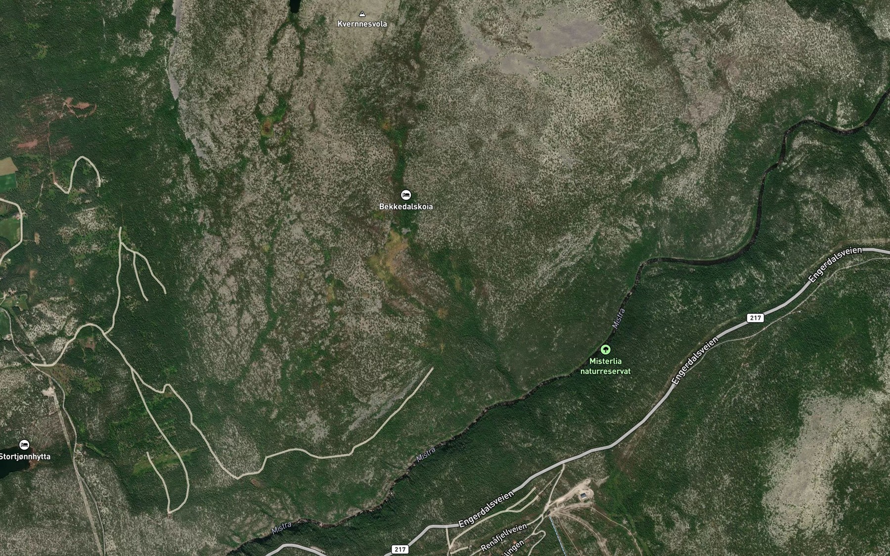 Satellite map of the Bekkedalsbekken