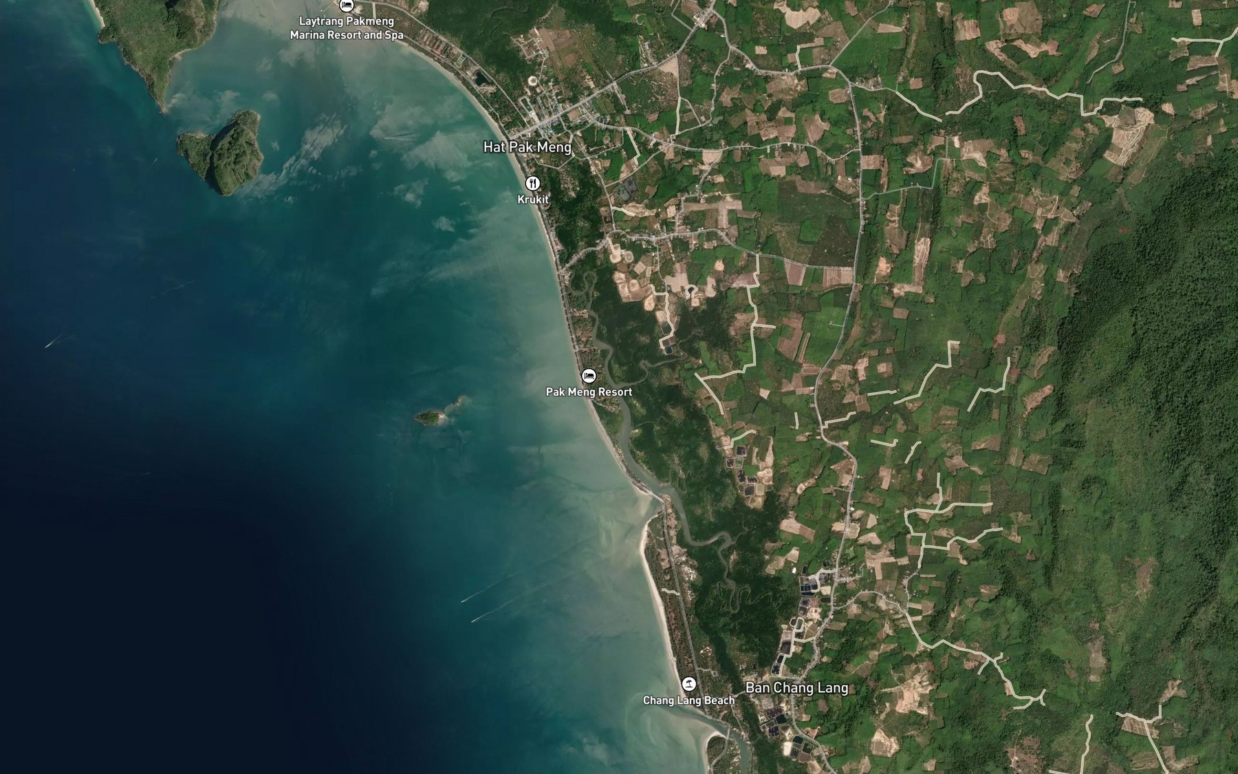 Satellite map of the Khlong Hin Ru Yang