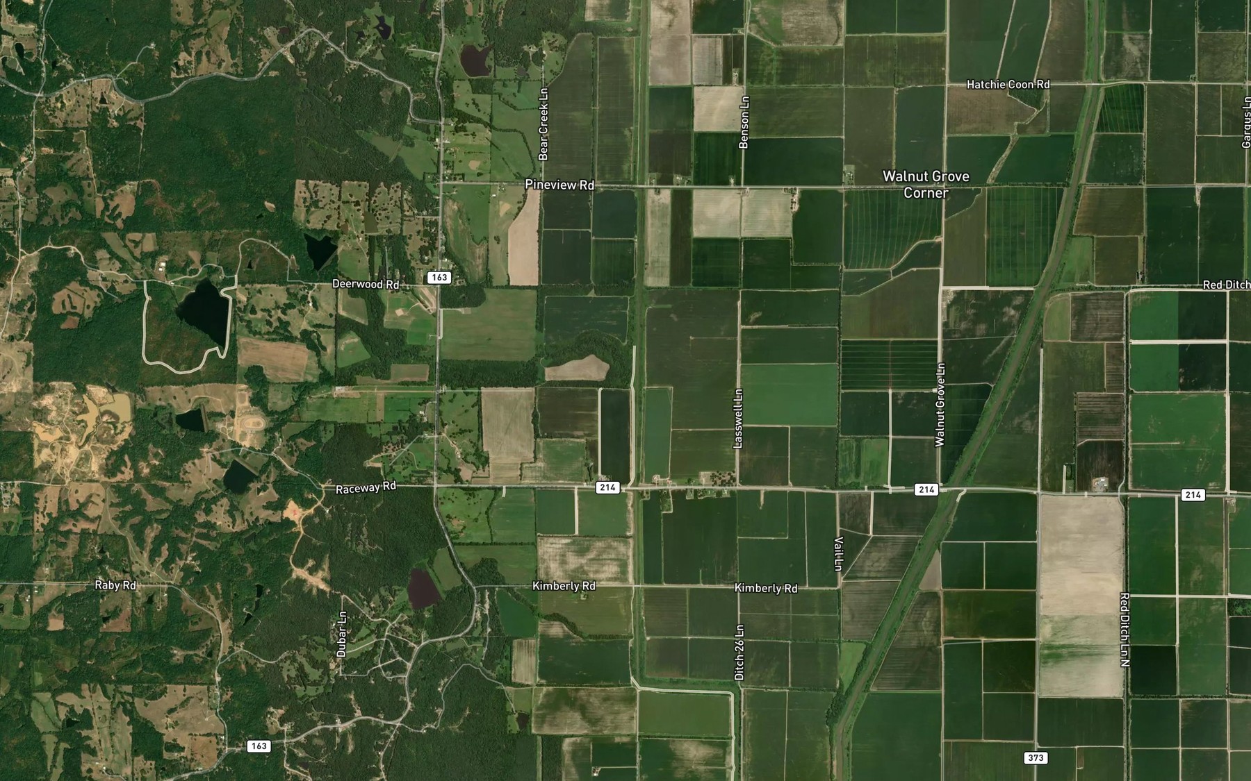 Satellite map of the Big Creek
