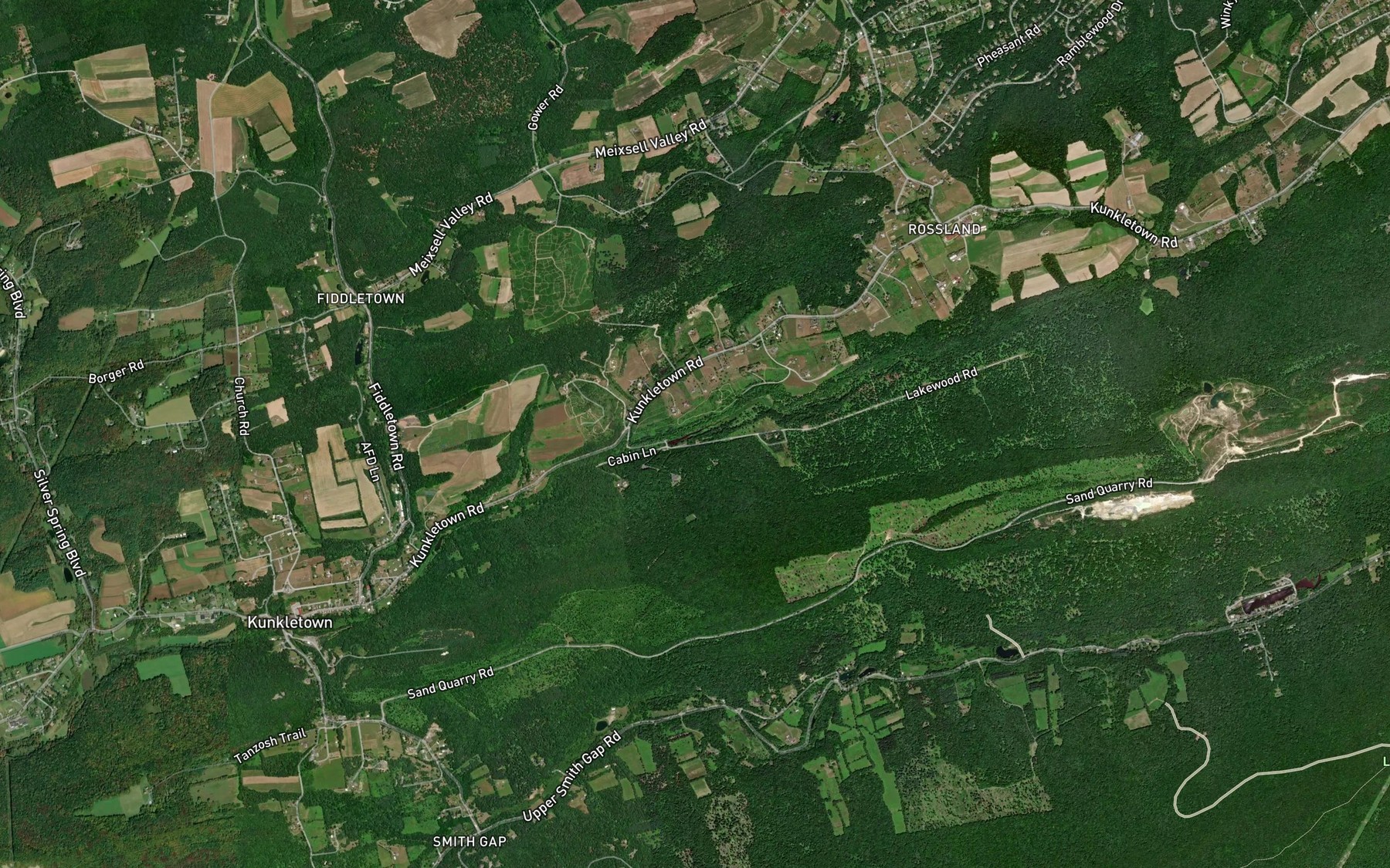 Satellite map of the Princess Lake
