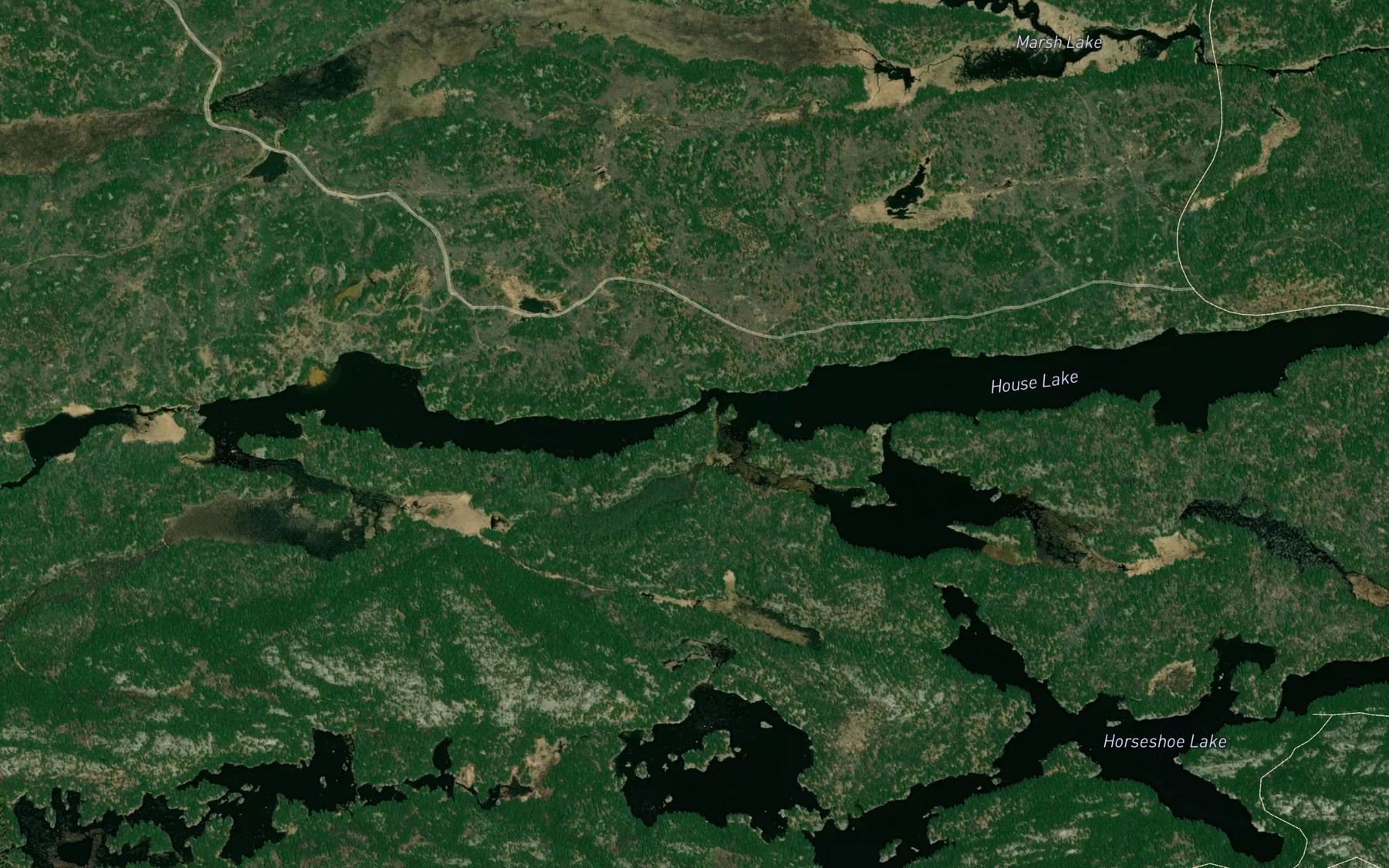 Satellite map of the House Lake