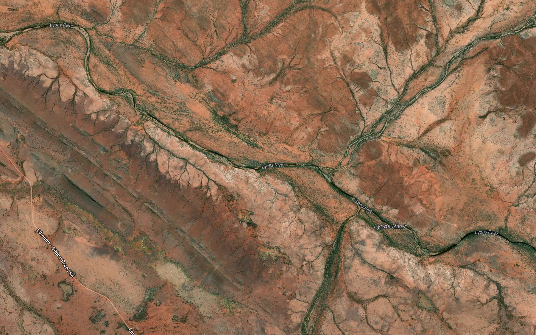 Satellite map of the Fraser Creek