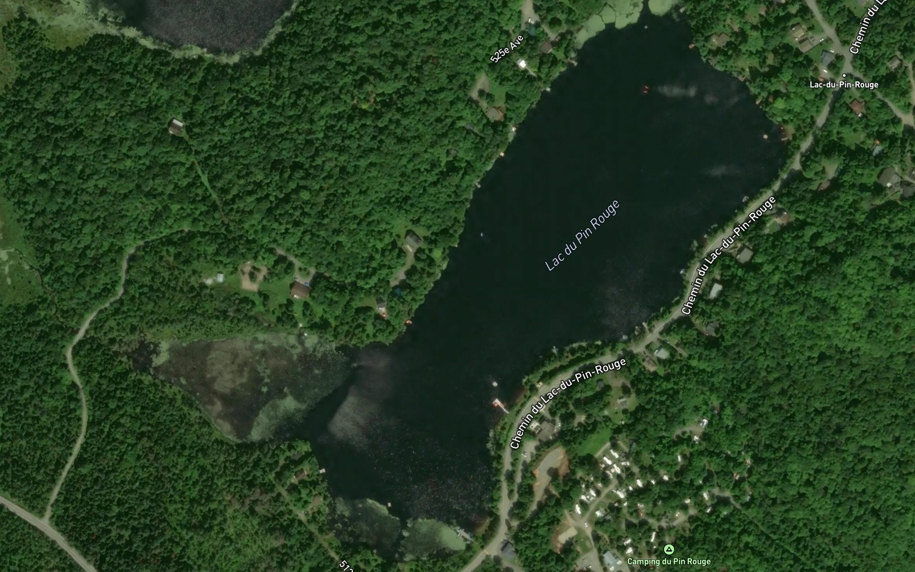 Satellite map of the Lac du Pin Rouge