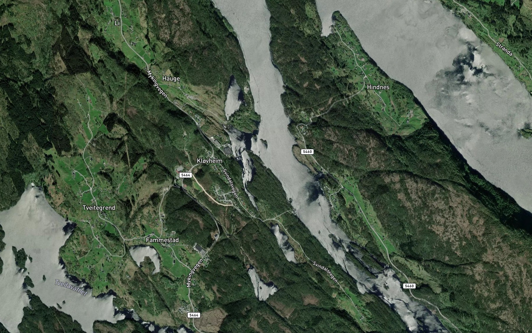 Satellite map of the Sandvikane