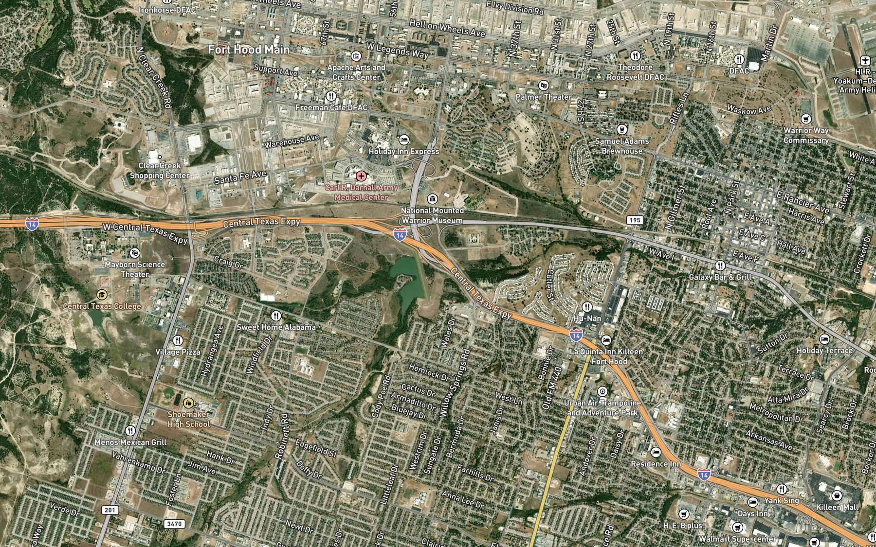 Satellite map of the Soil Conservation Service Site 1 Reservoir