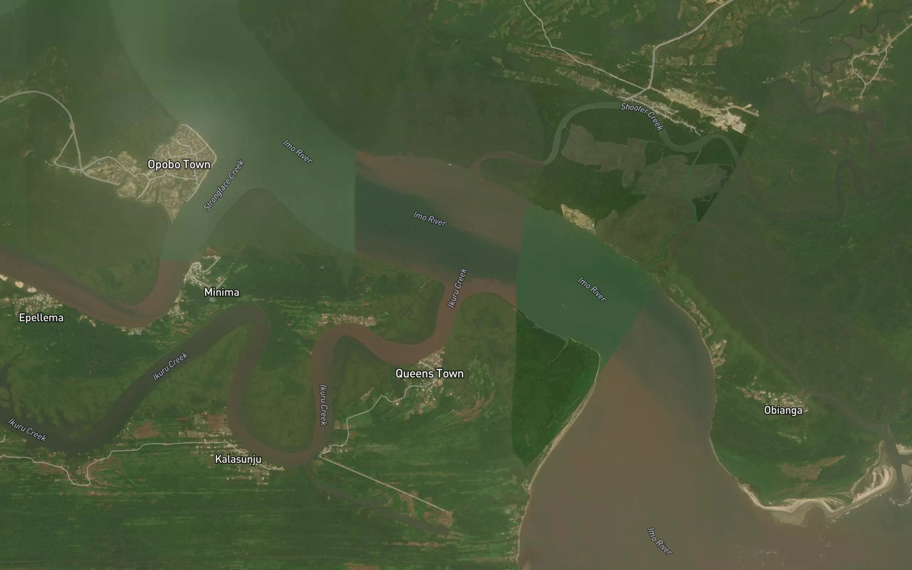 Satellite map of the Ikuru Creek
