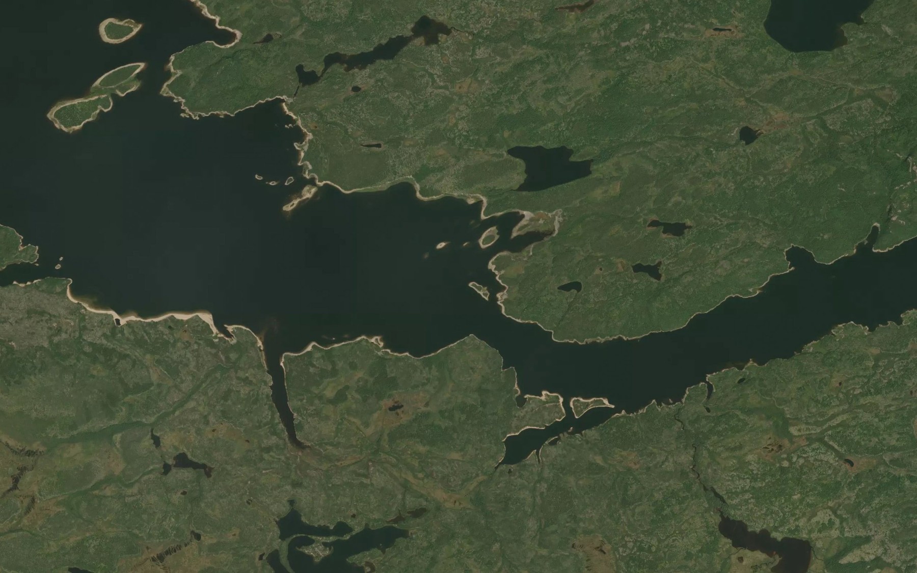 Satellite map of the Passe Aciskachiwayach