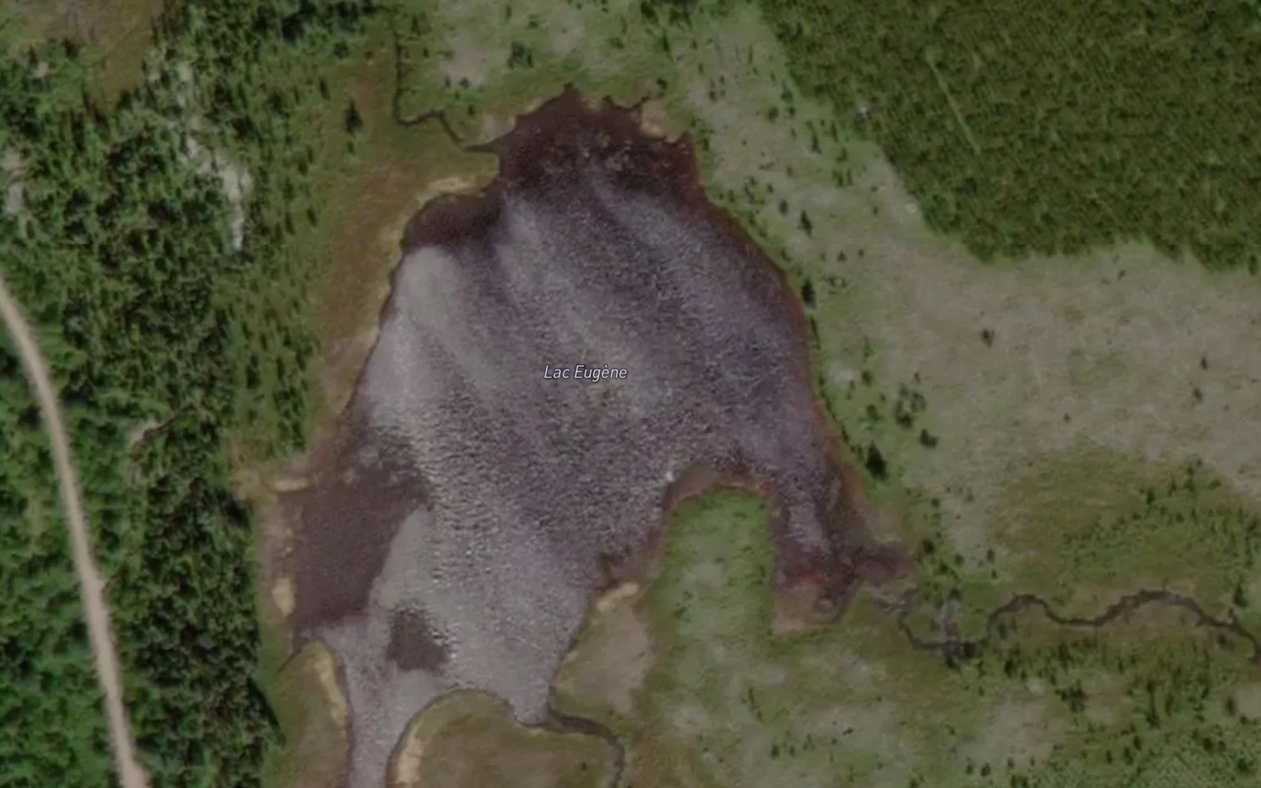 Satellite map of the Lac Eugene