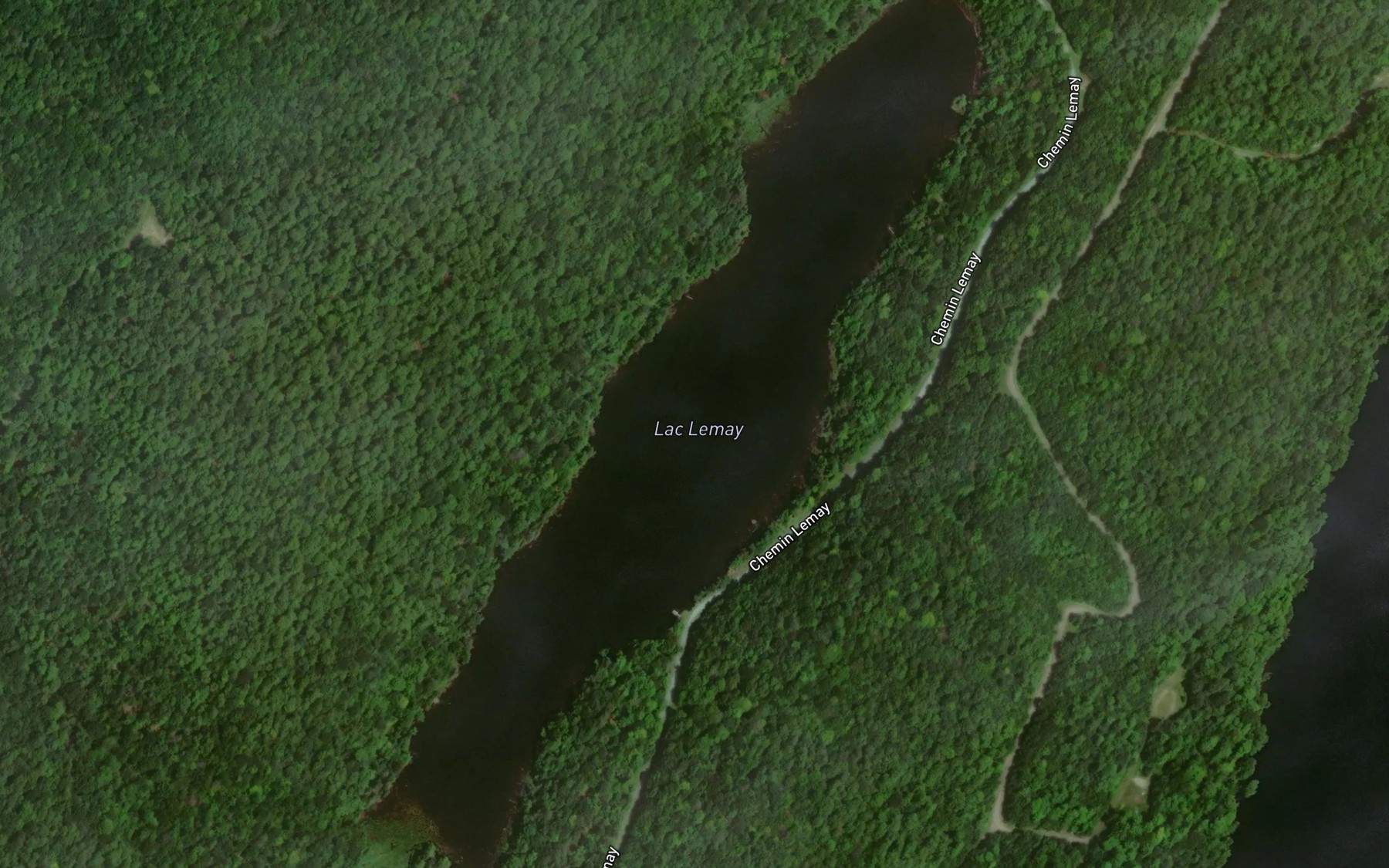 Satellite map of the Lac Lemay