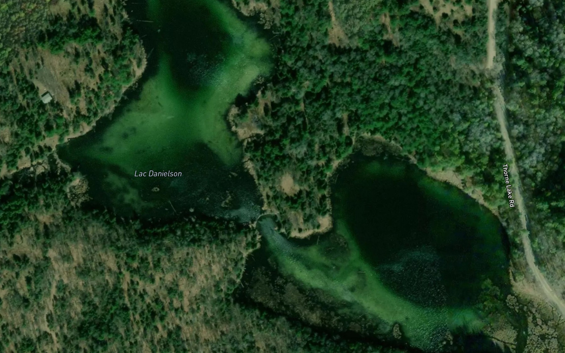 Satellite map of the Lac Danielson