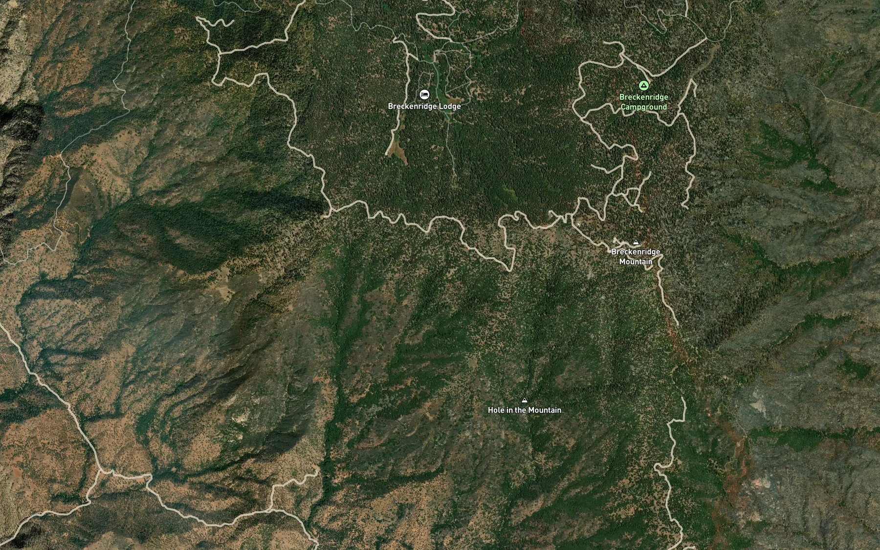 Satellite map of the Deer Springs