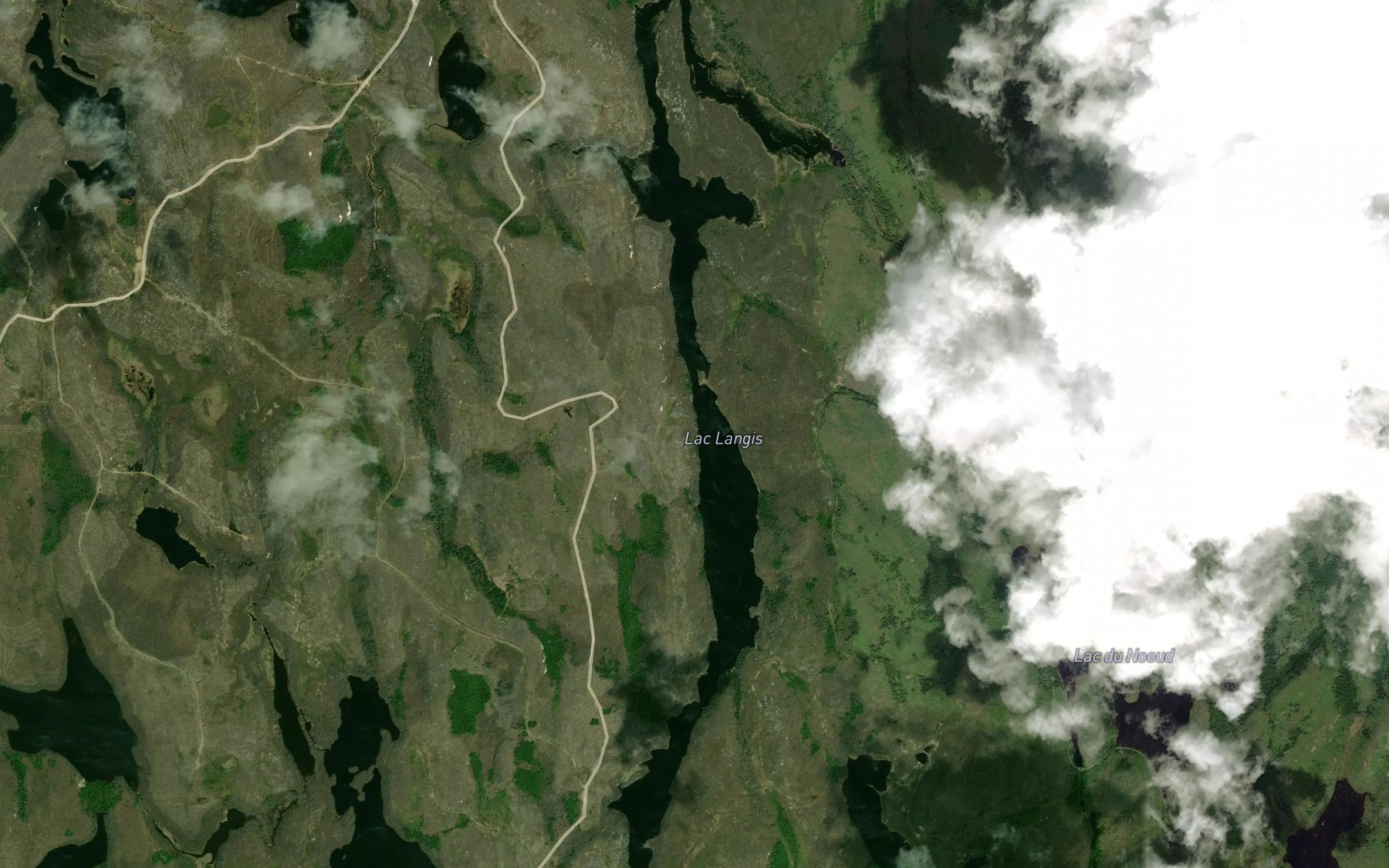 Satellite map of the Lac Langis