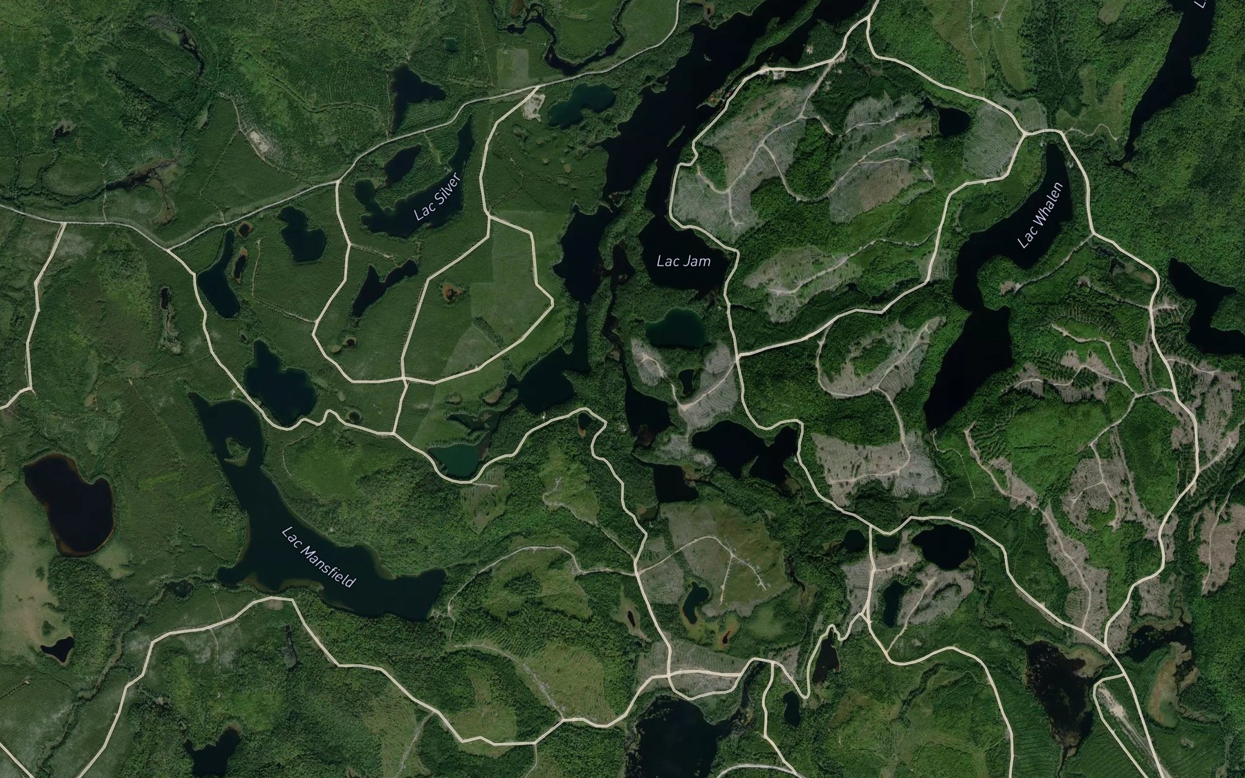 Satellite map of the Lac Murray