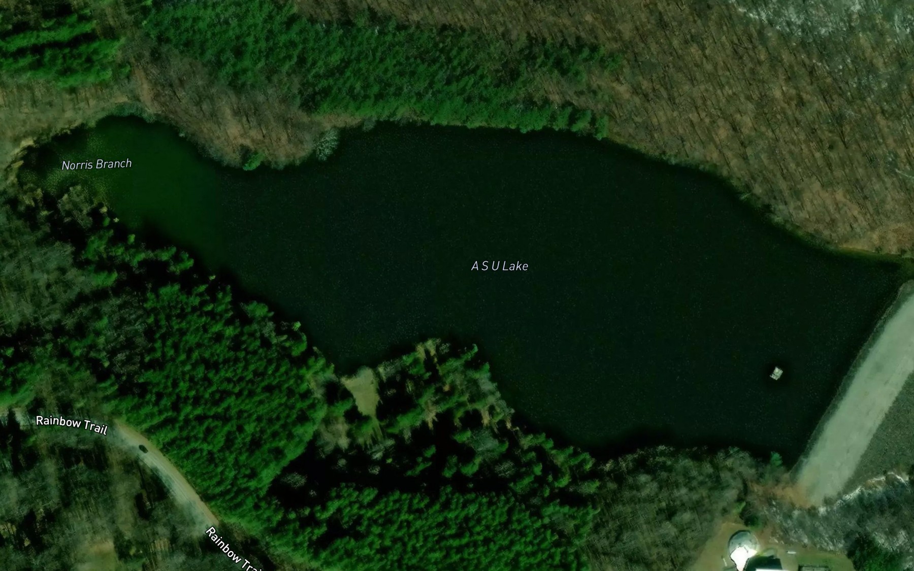 Satellite map of the A S U Lake