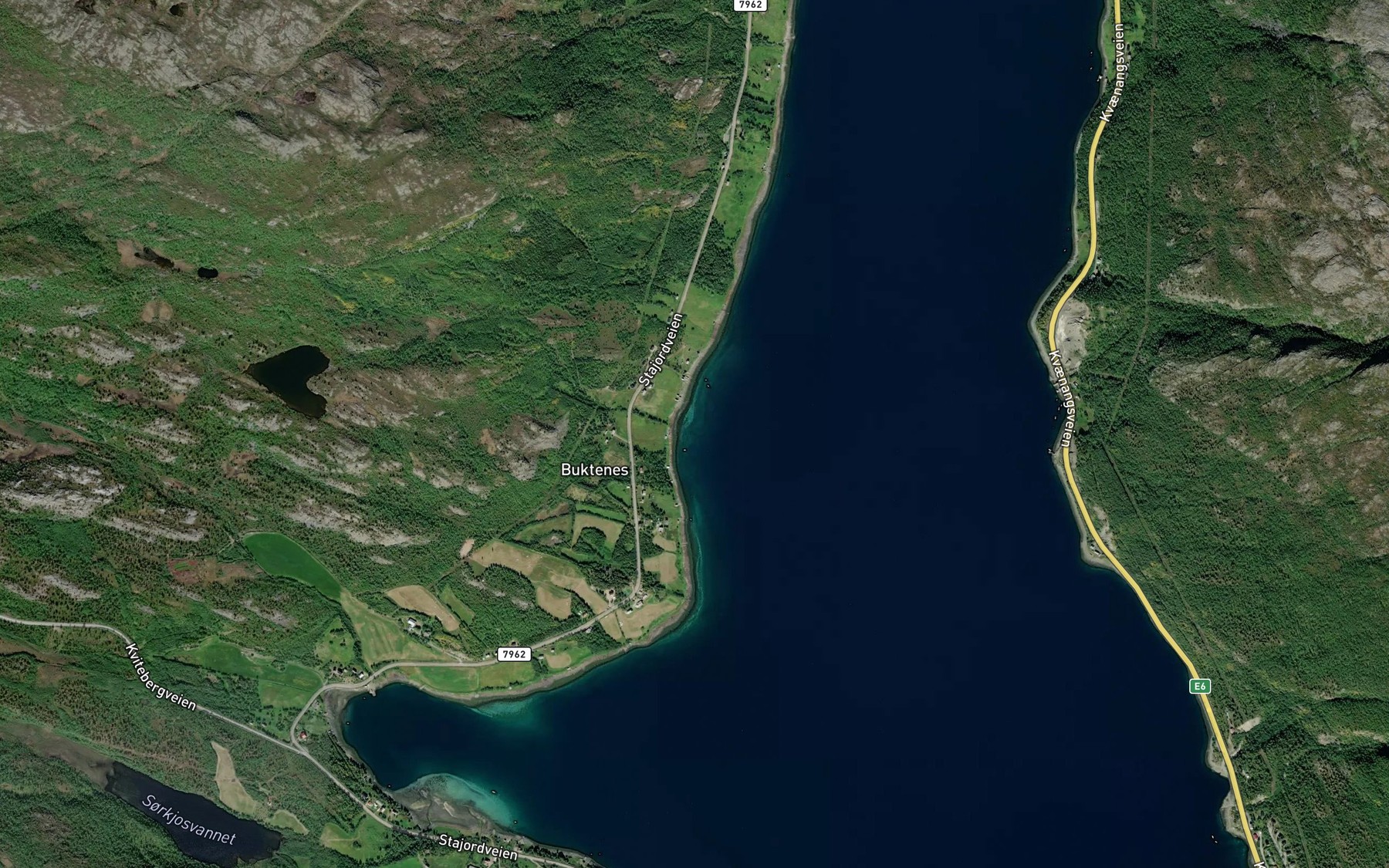 Satellite map of the Havgemohkki