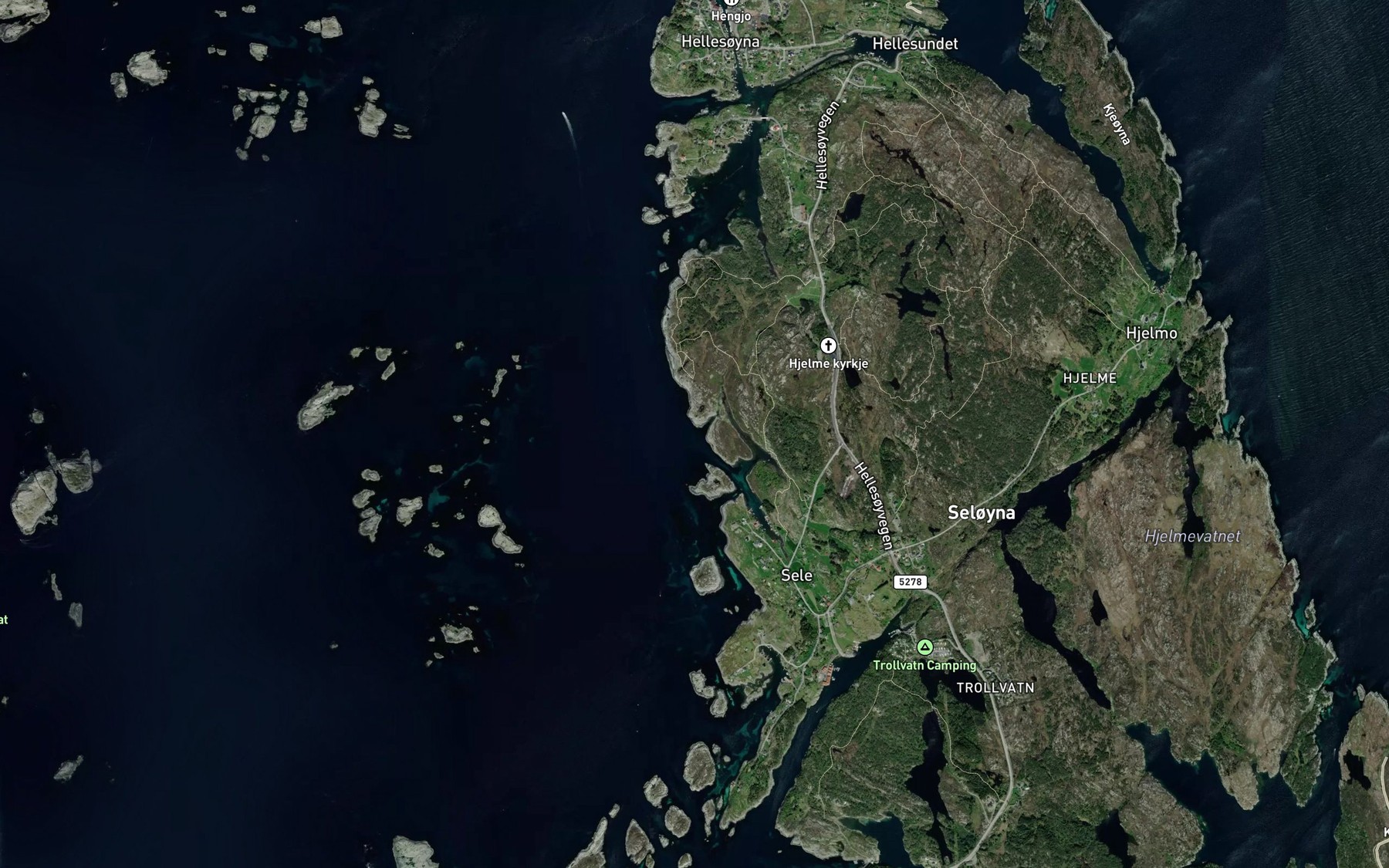 Satellite map of the Blyvika