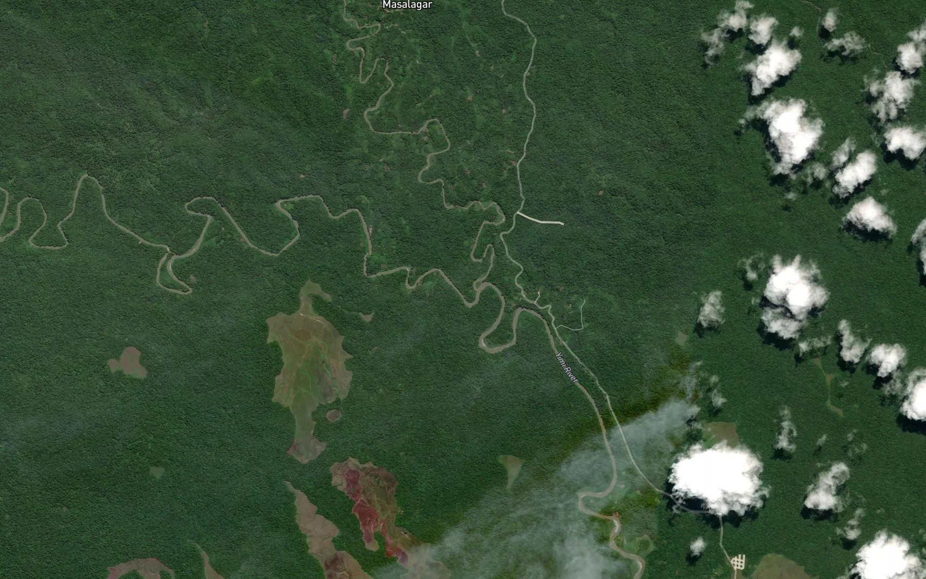Satellite map of the Karp River