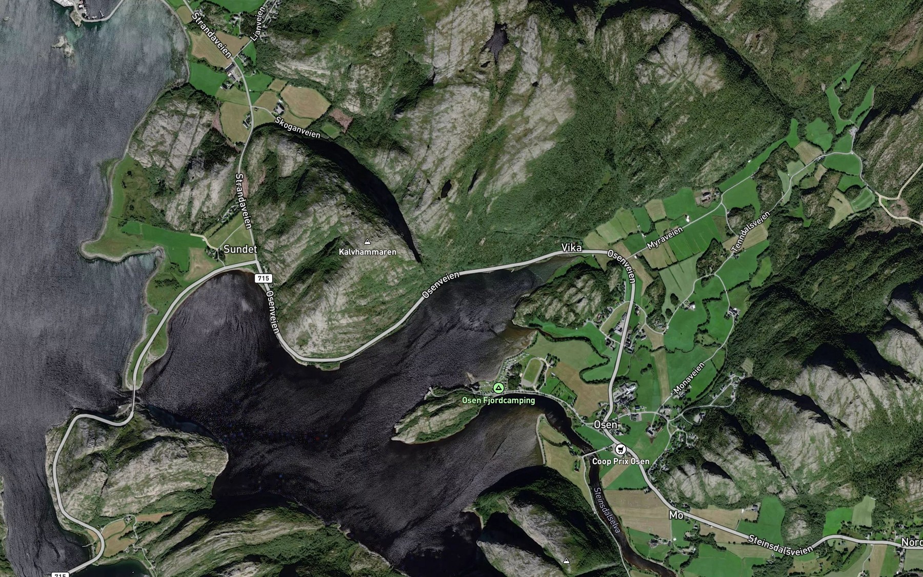 Satellite map of the Nordvika