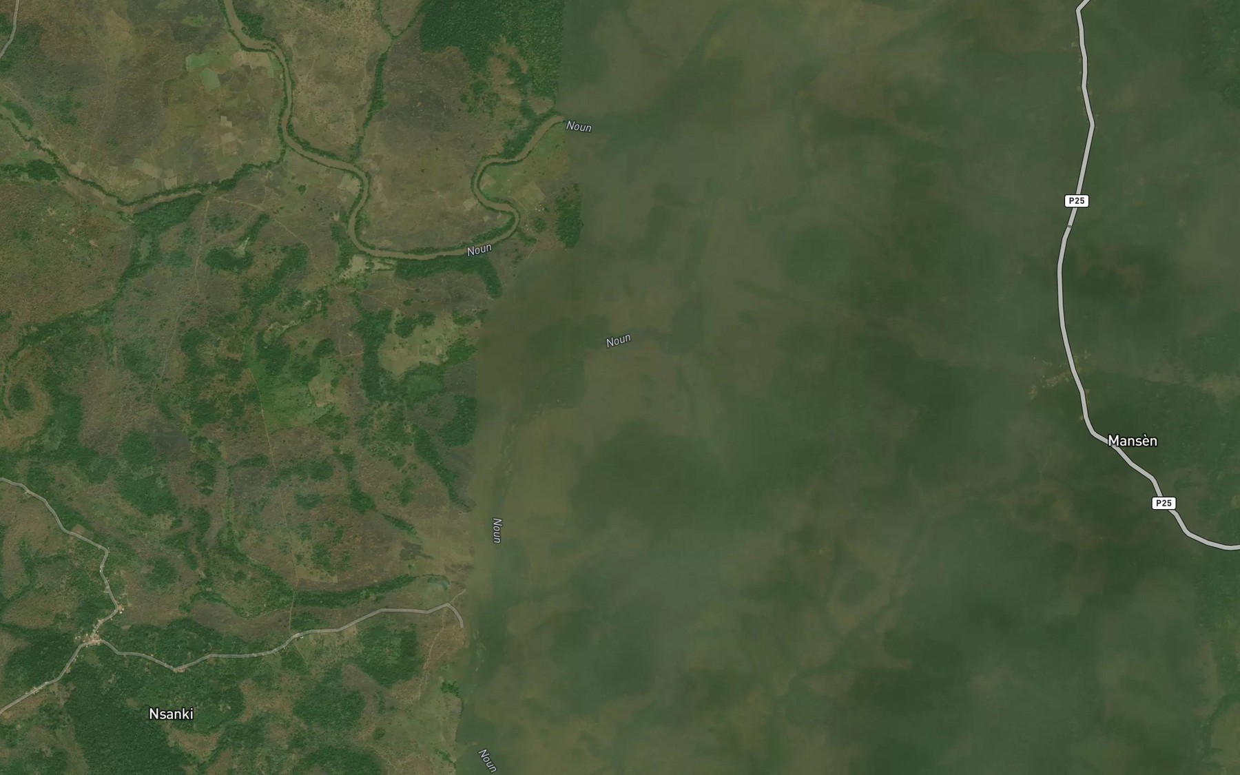 Satellite map of the Kouefe