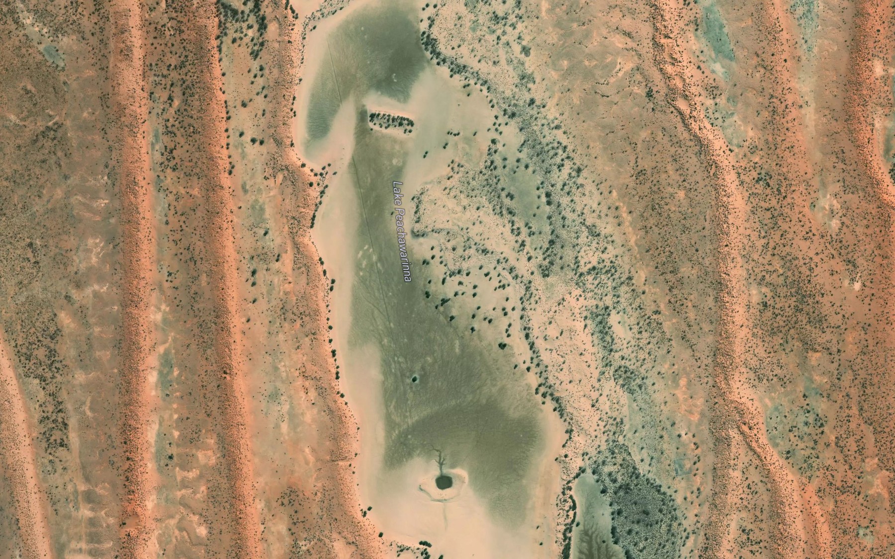 Satellite map of the Lake Peachawarinna