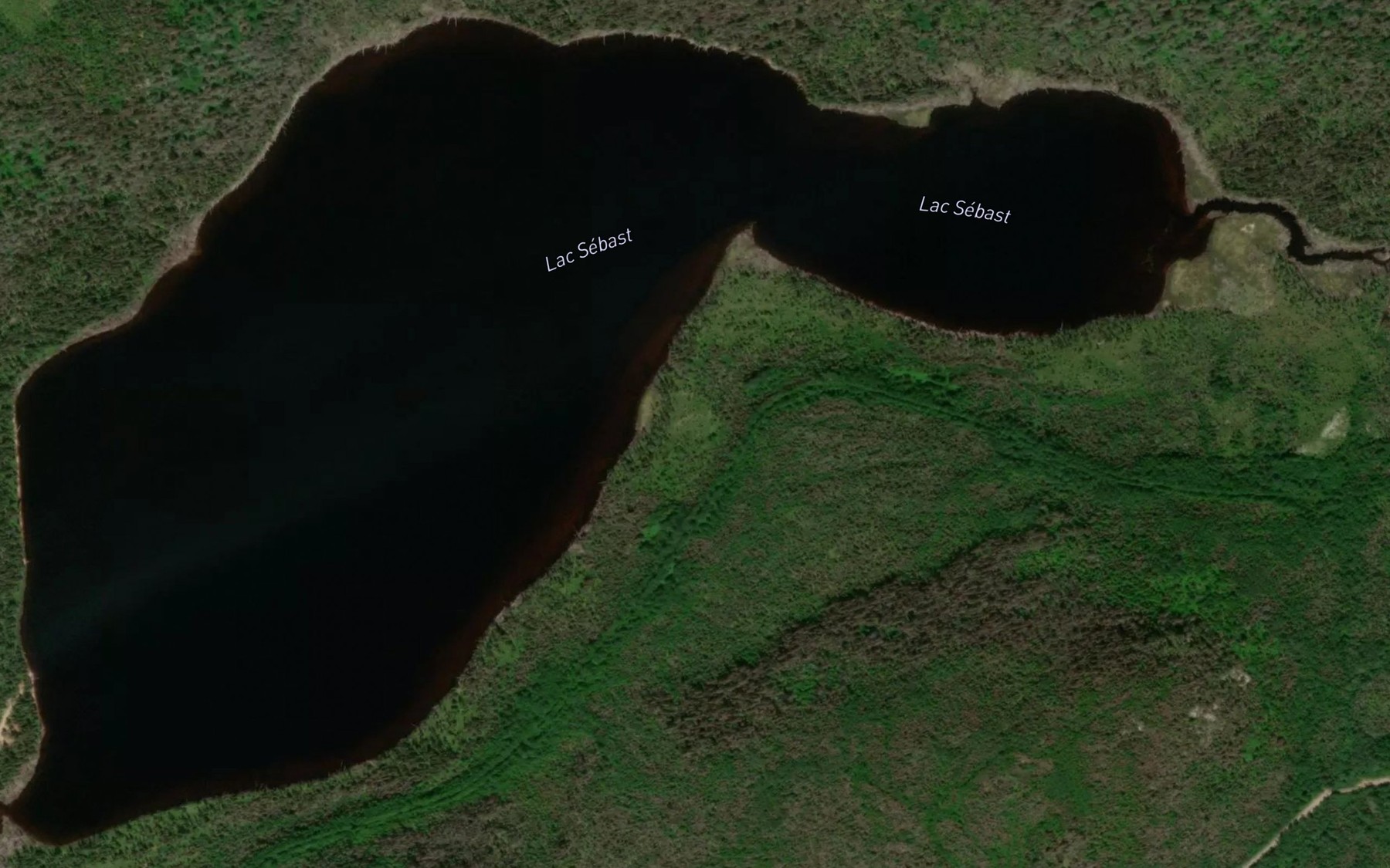 Satellite map of the Lac Sebast