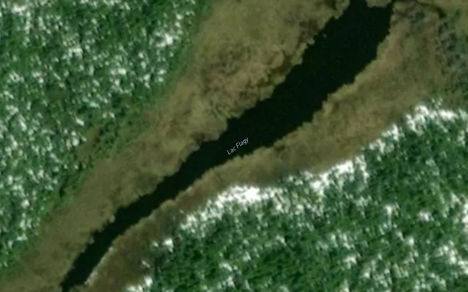 Satellite map of the Lac Flagy