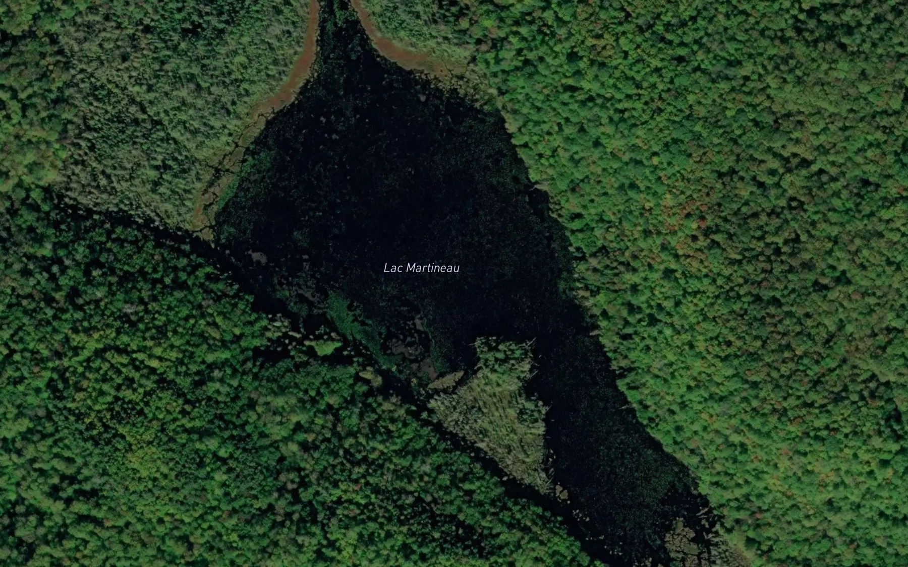 Satellite map of the Lac Martineau