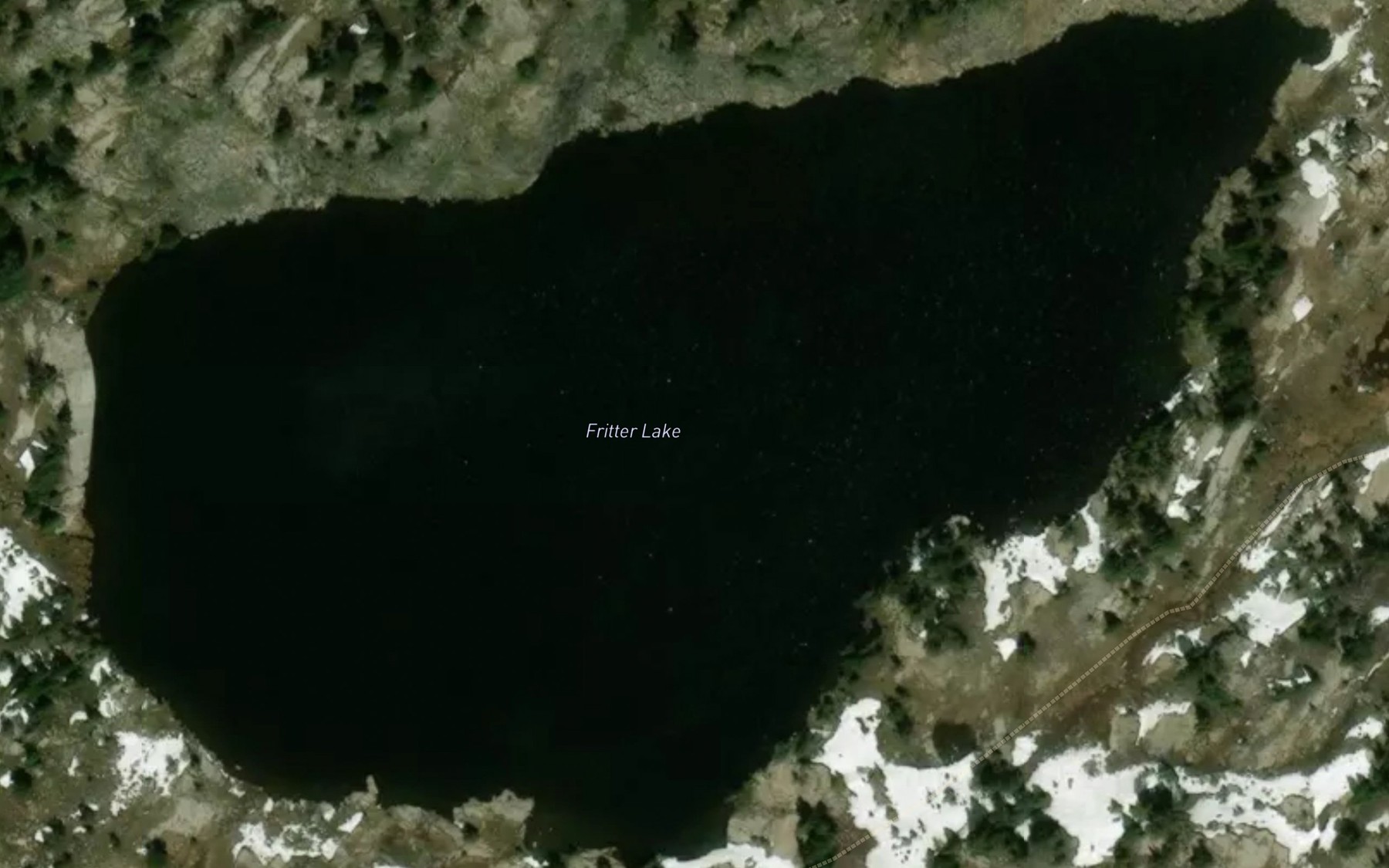Satellite map of the Fritter Lake