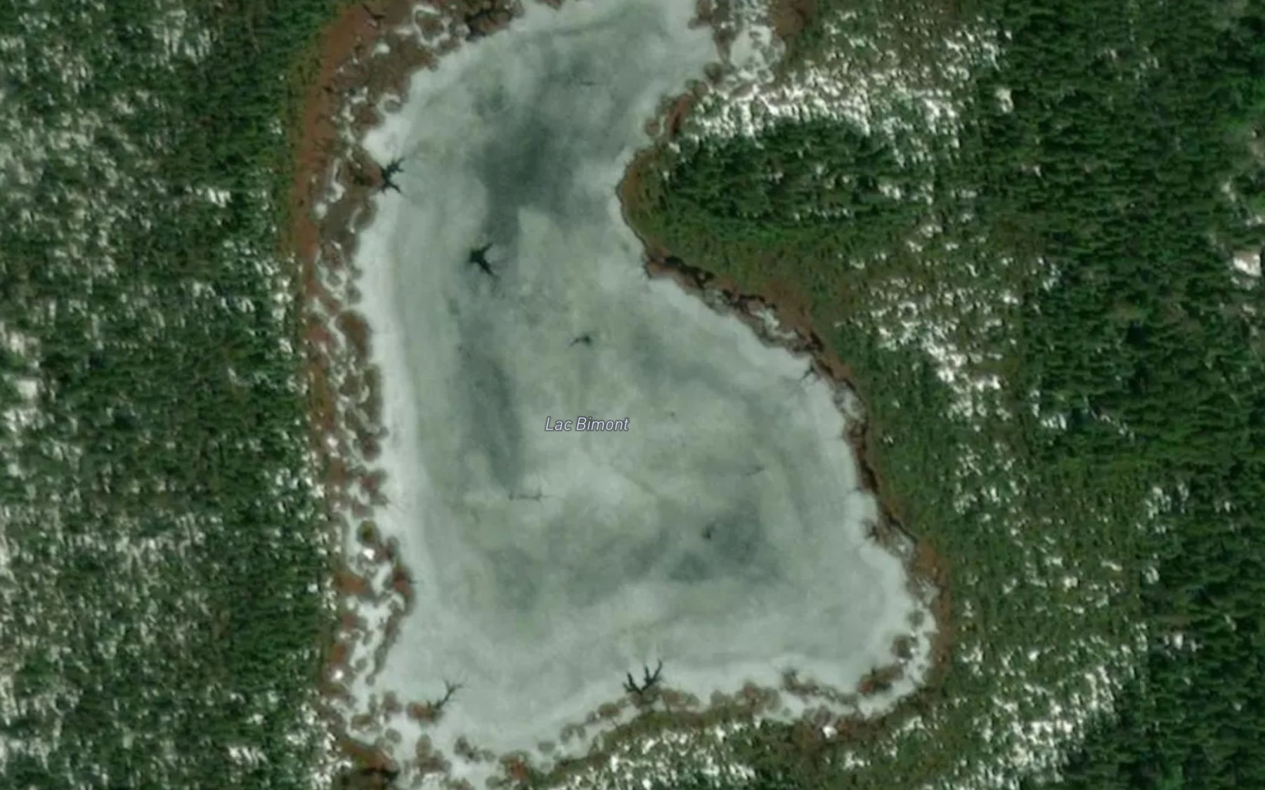 Satellite map of the Lac Bimont