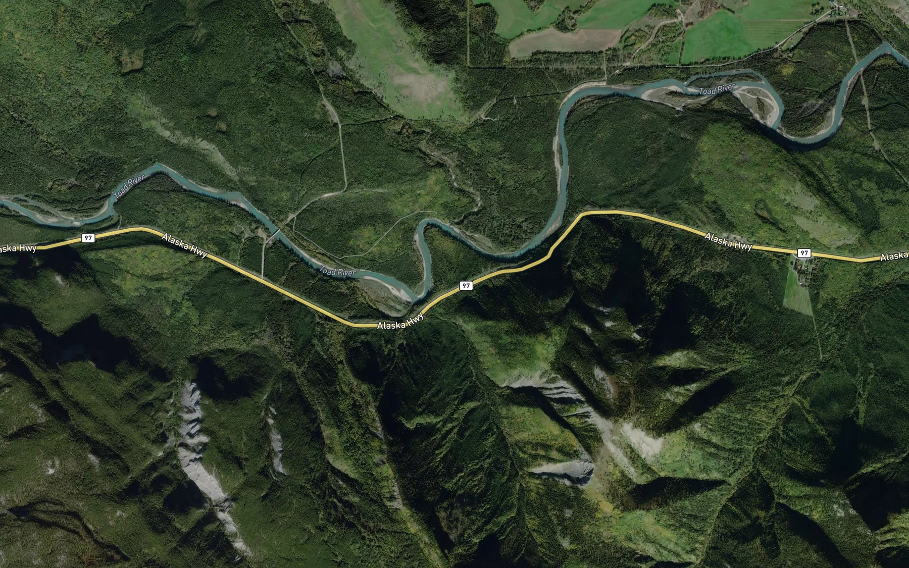 Satellite map of the Nonda Creek