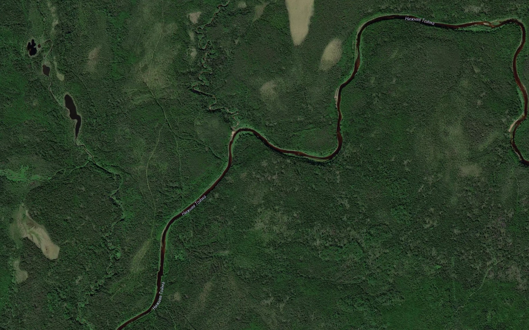 Satellite map of the Shovosha