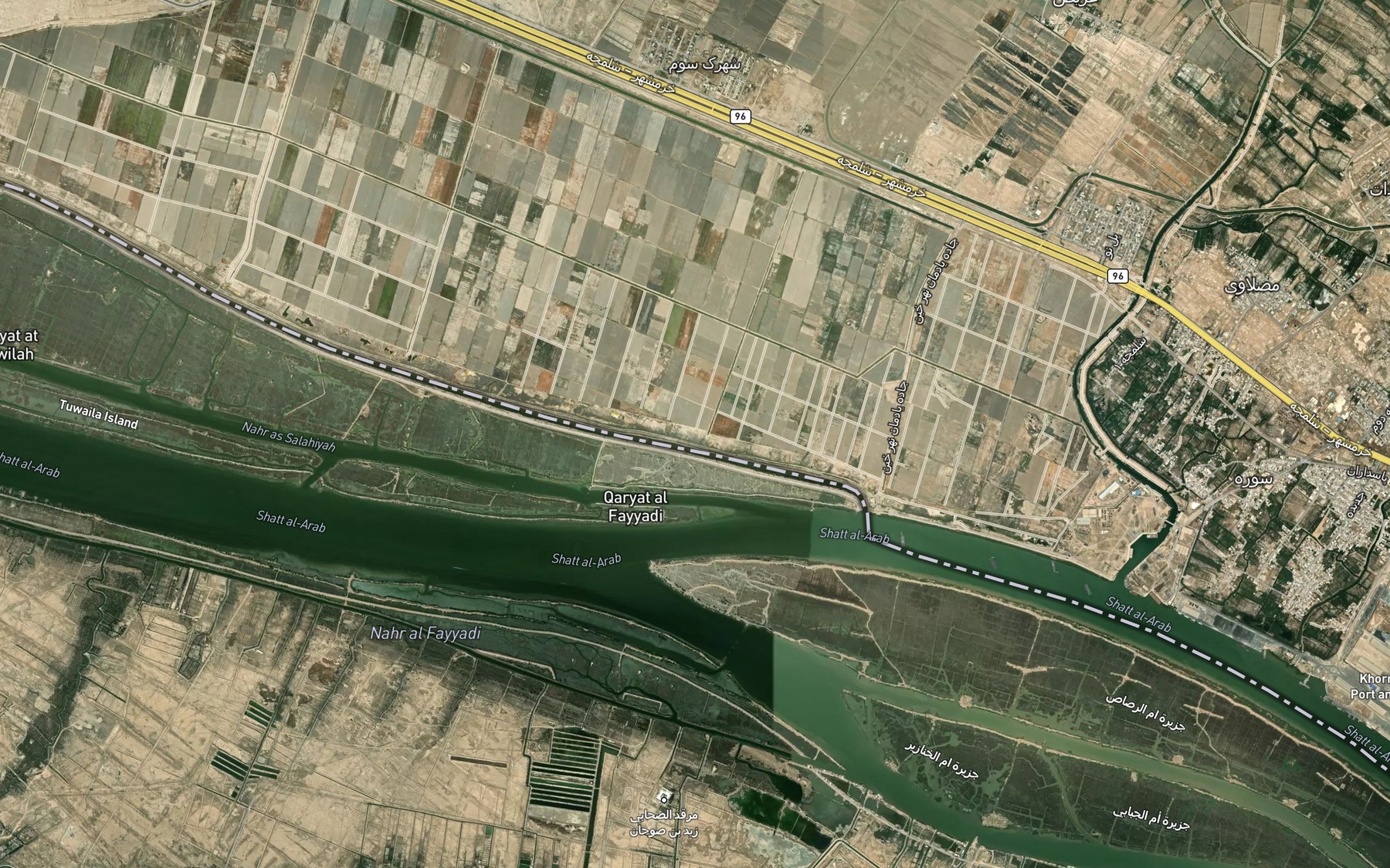 Satellite map of the Nahr-e Jadid