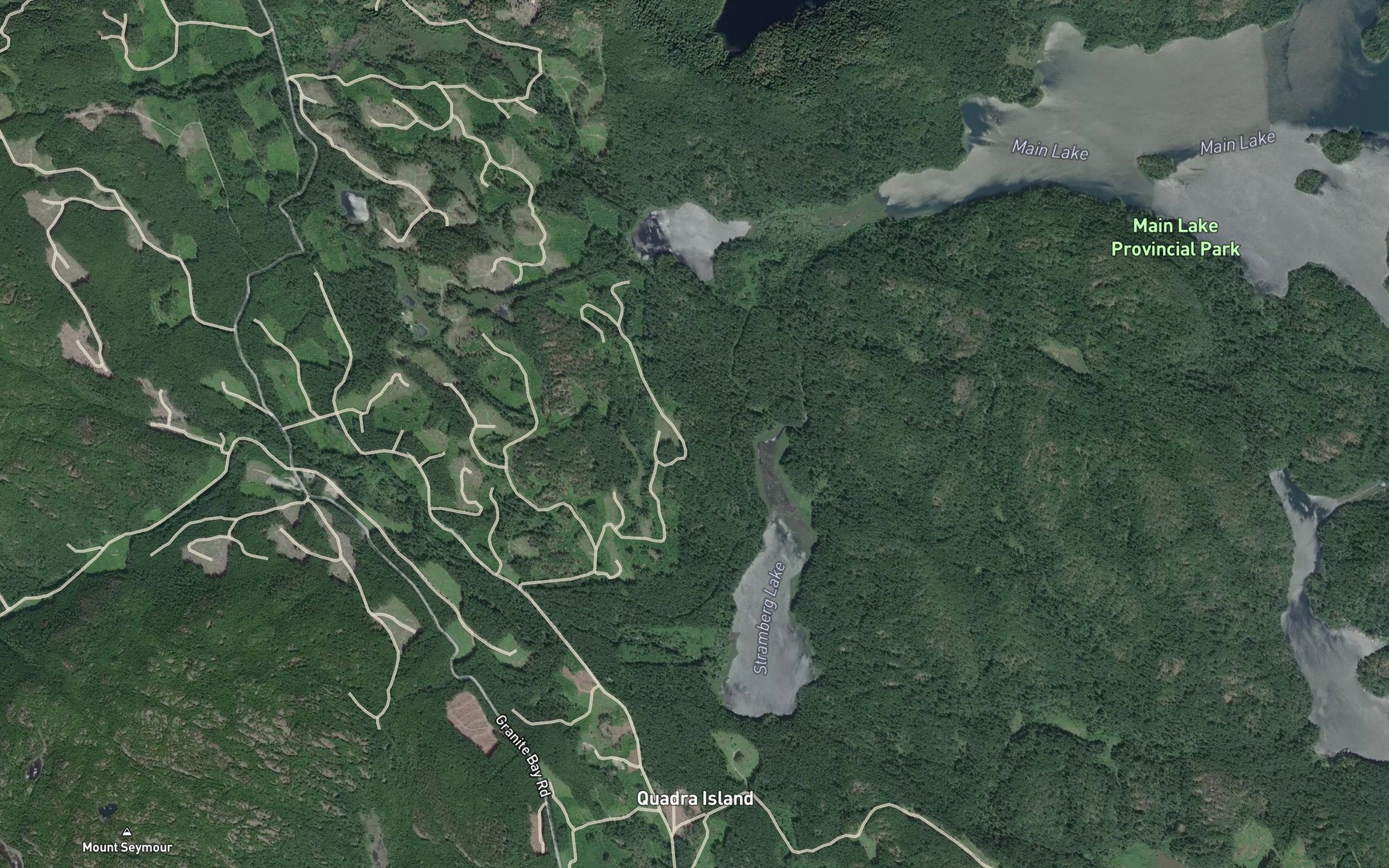 Satellite map of the Saxon Creek