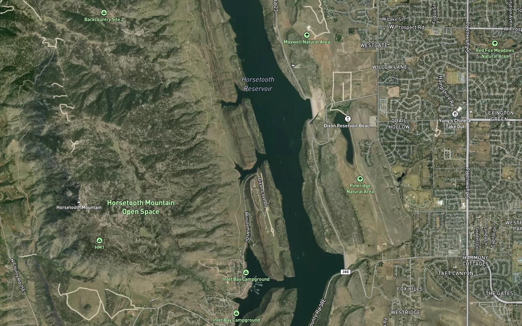 Satellite map of the Dixon Cove