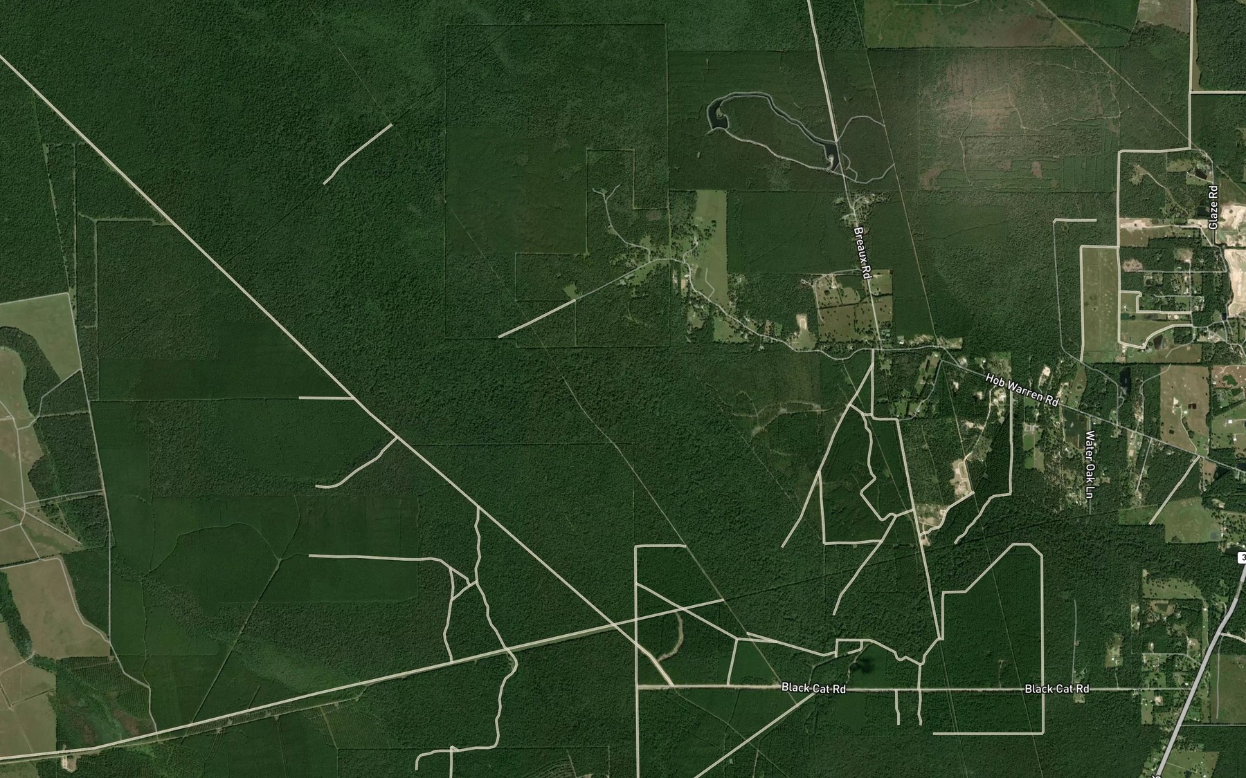 Satellite map of the Yearling Tick Branch
