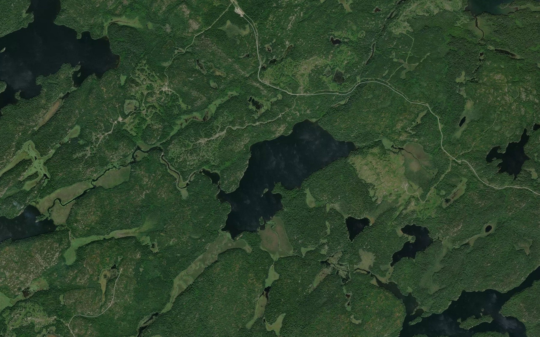 Satellite map of the Wigwam Lake