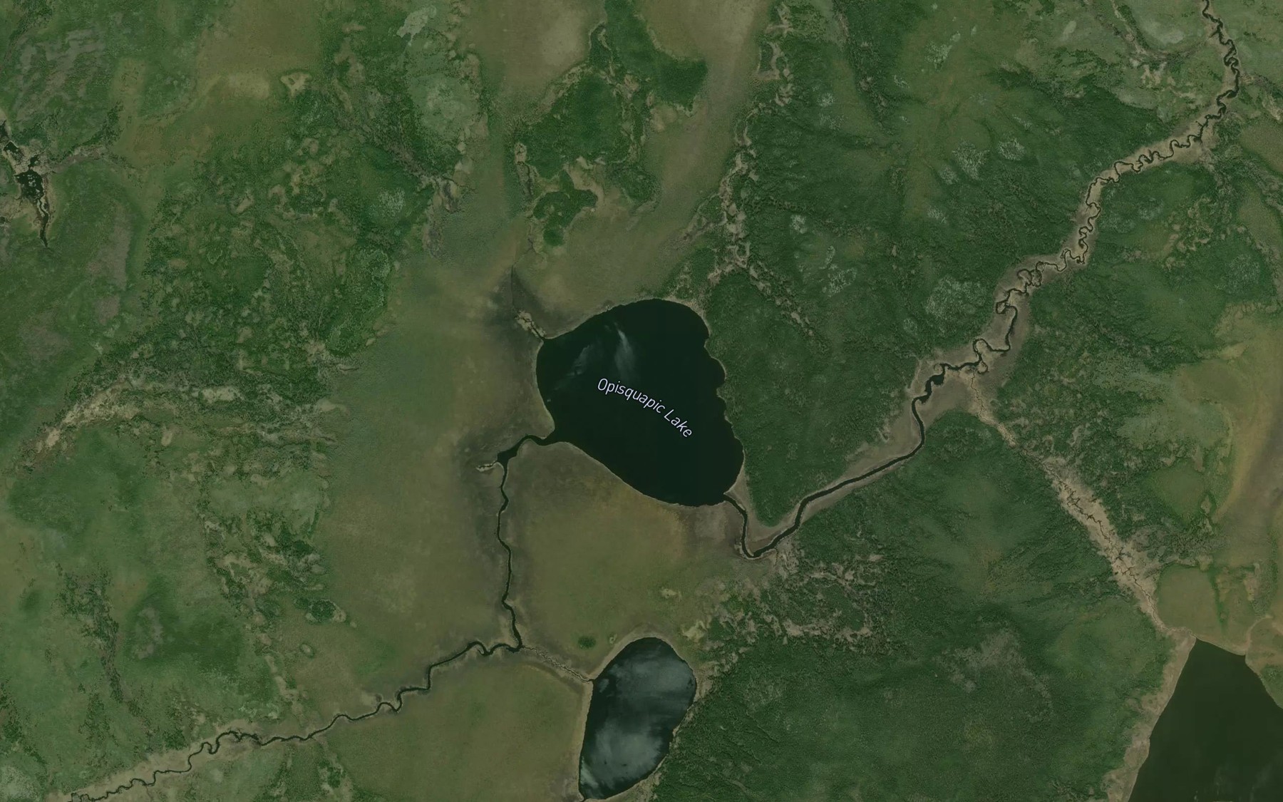 Satellite map of the Opisquapic Lake