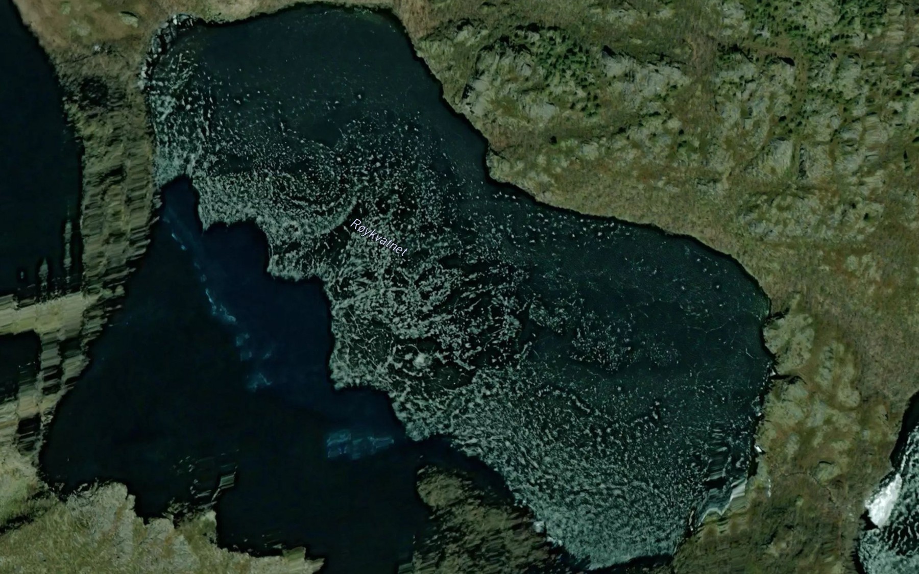 Satellite map of the Roykvatnet
