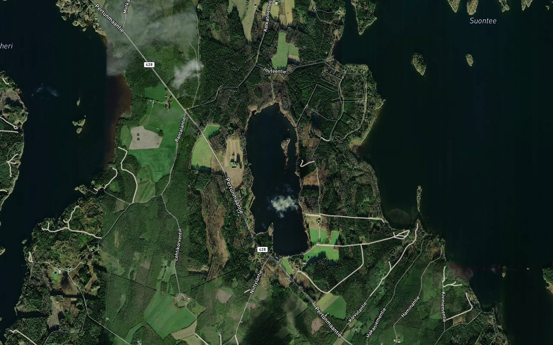 Satellite map of the Valkealampi