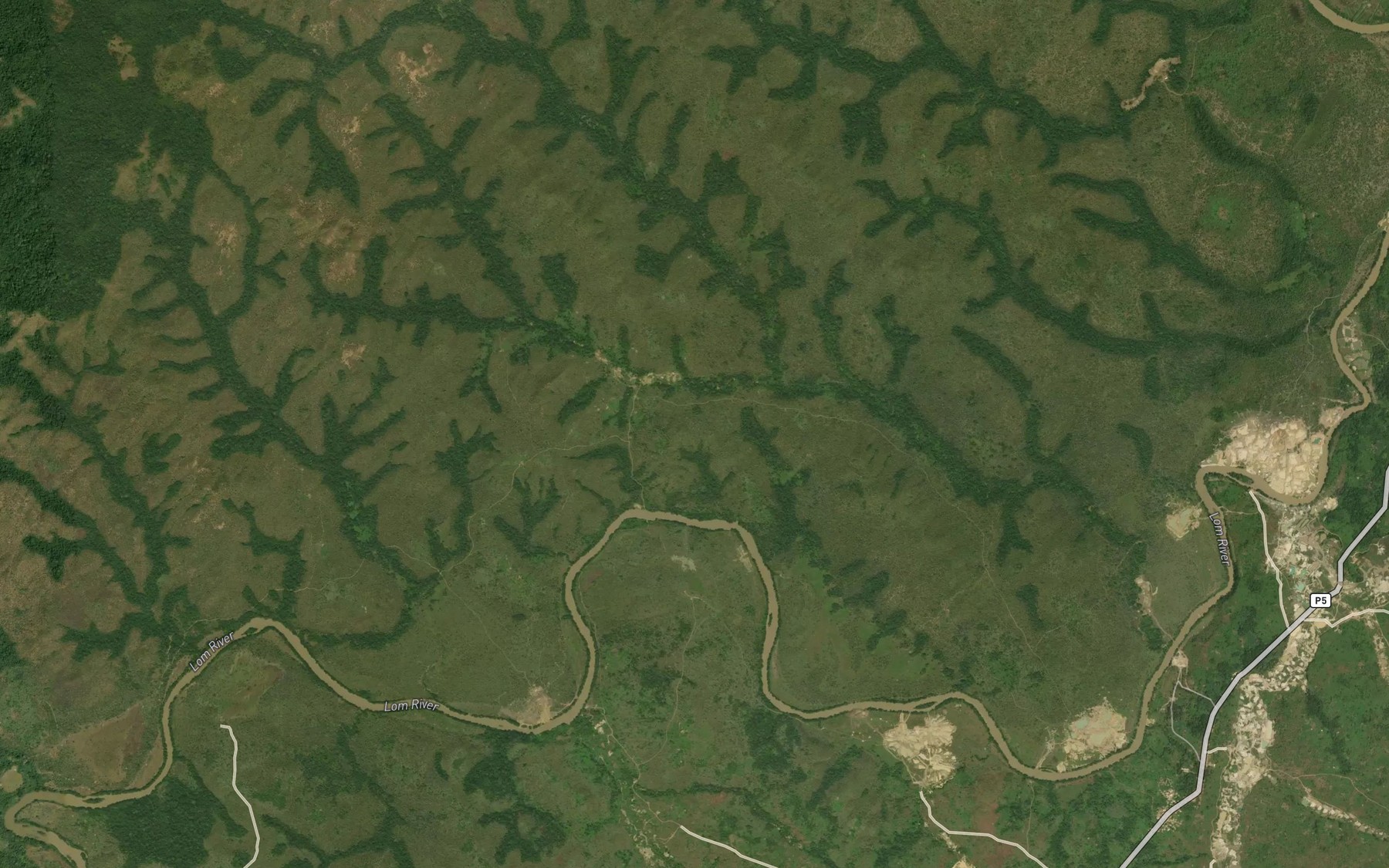 Satellite map of the Popoum
