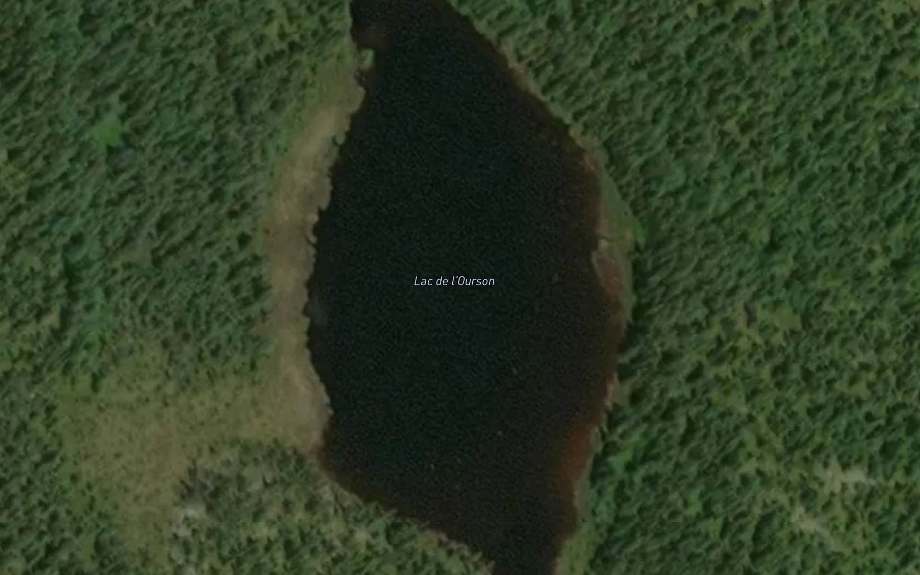 Satellite map of the Lac de l'Ourson
