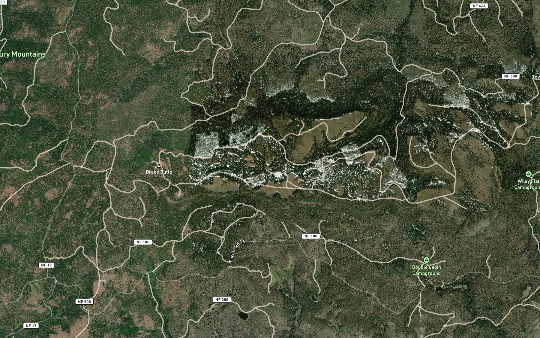 Satellite map of the Drake Spring