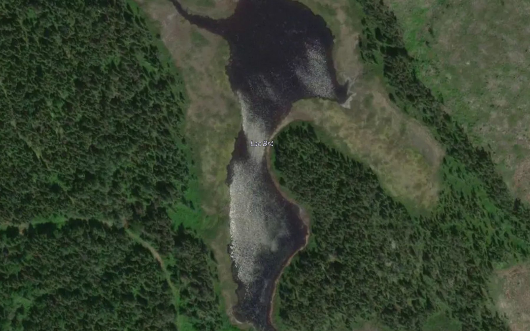 Satellite map of the Lac Bre