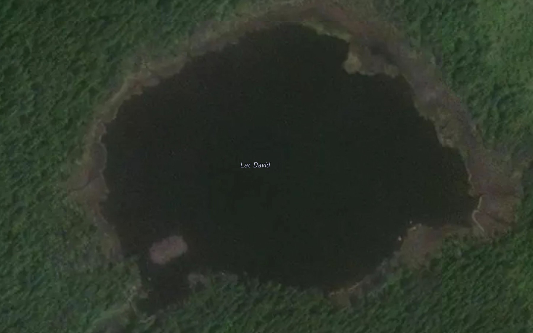 Satellite map of the Lac David