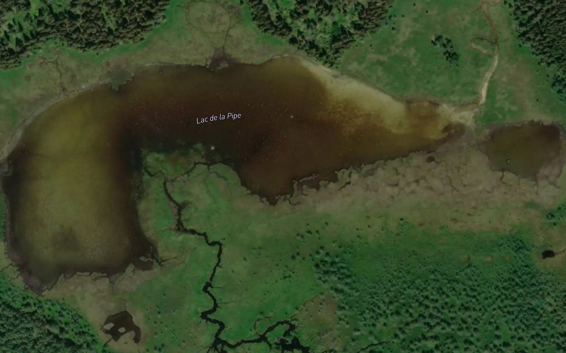 Satellite map of the Lac de la Pipe