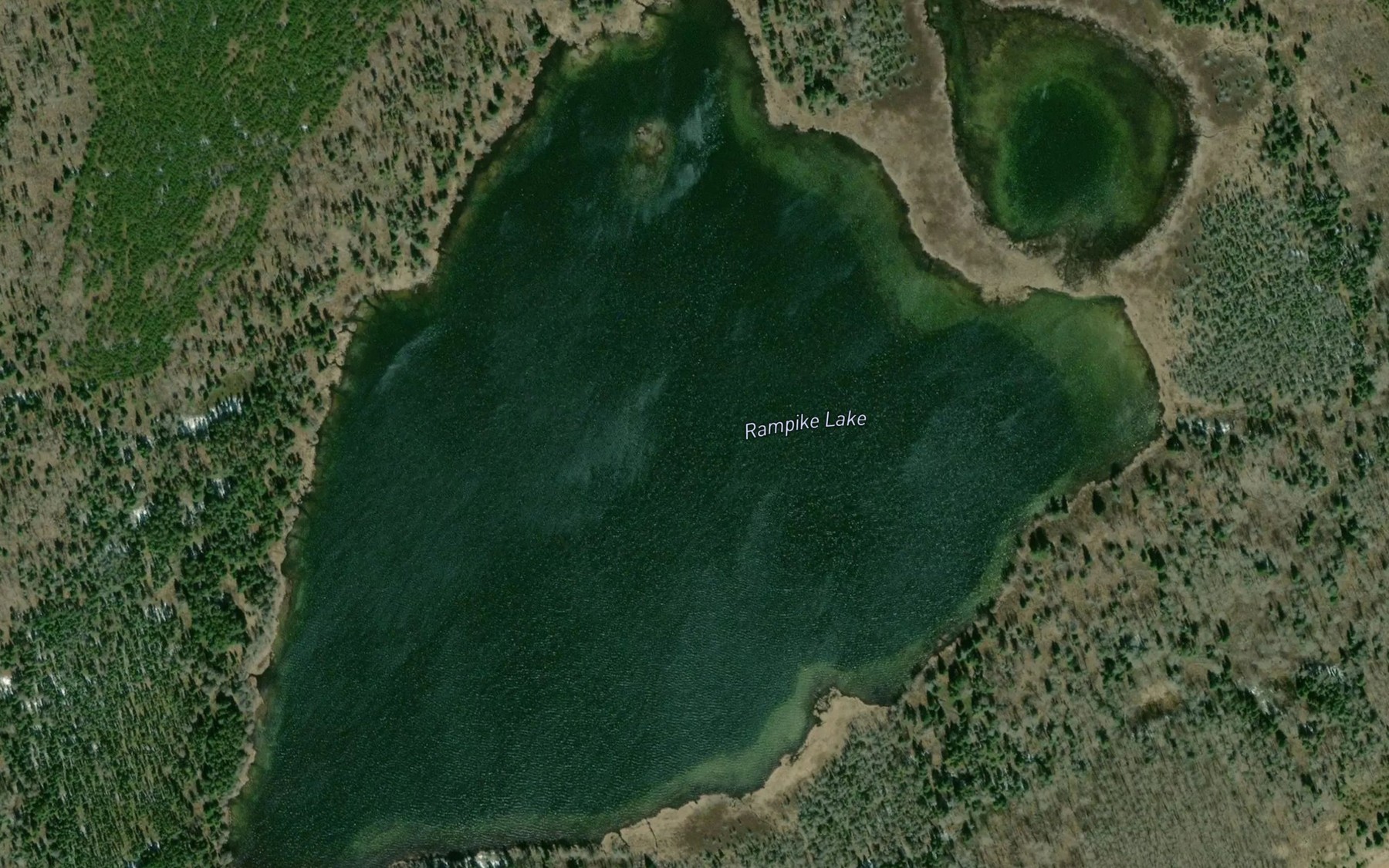 Satellite map of the Rampike Lake