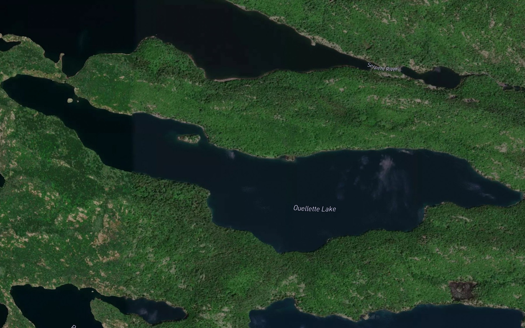 Satellite map of the Teasdale Lake